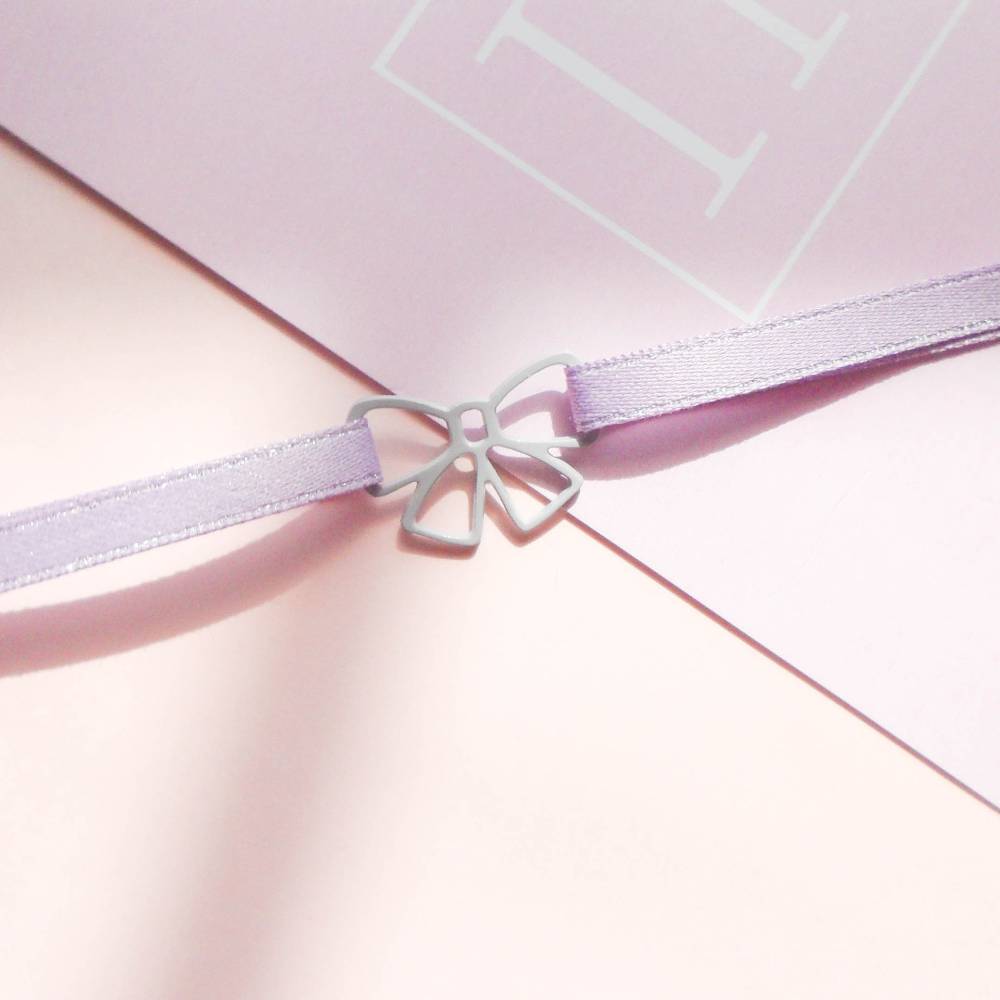 Cute Ribbon Motif Cord Choker