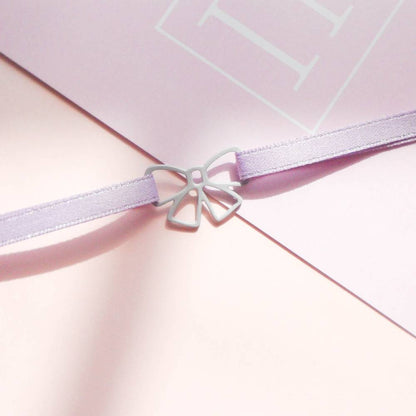 Cute Ribbon Motif Cord Choker