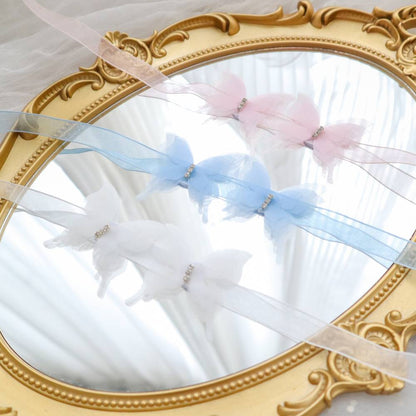 Cute Butterfly Motif Ribbon Cord Choker