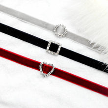 Cute Sparkling Charm Velvet Cord Choker