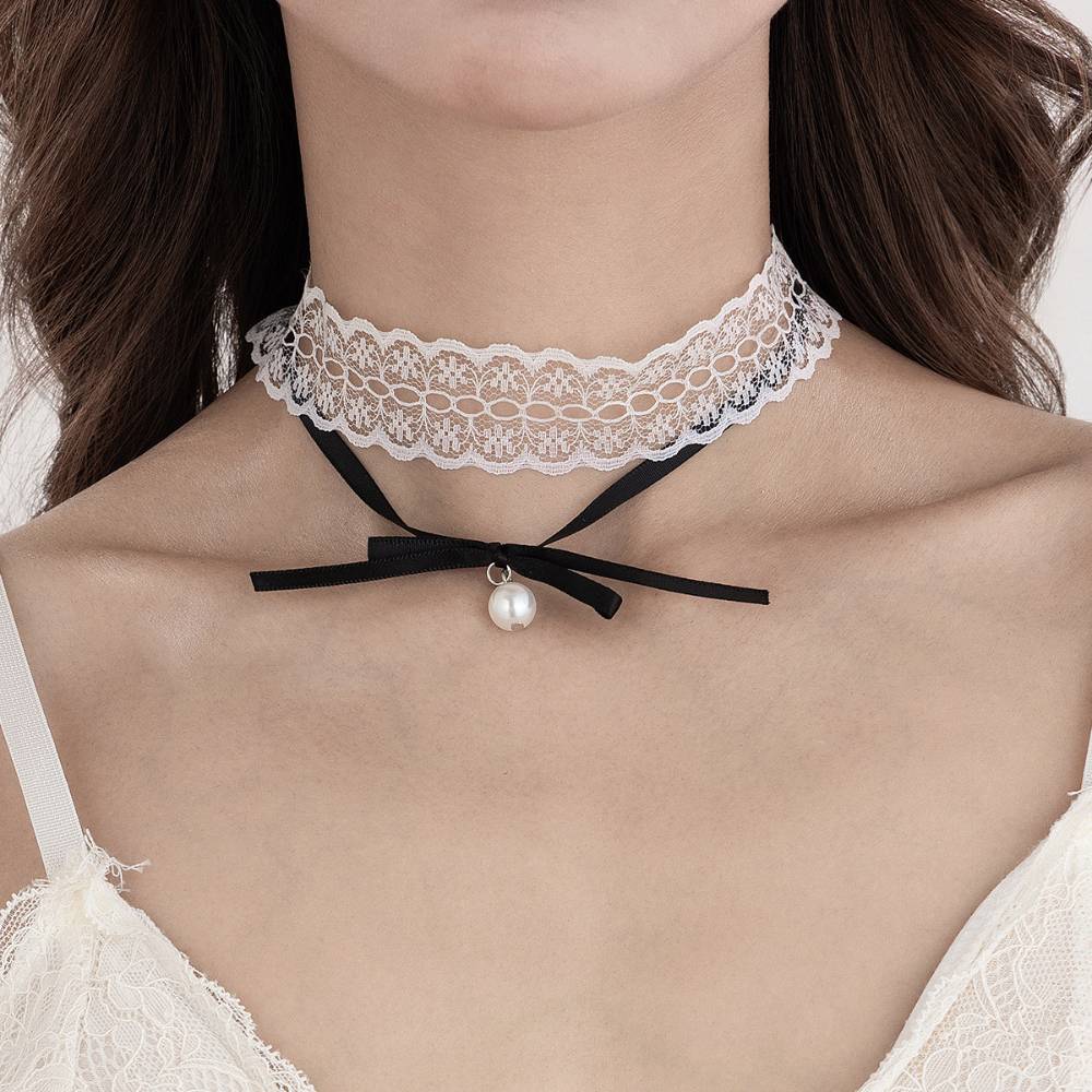 リボン チョーカー レース