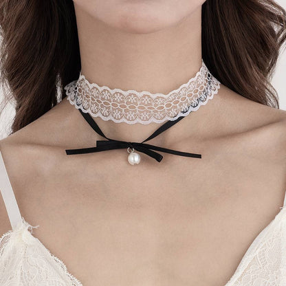 リボン チョーカー レース