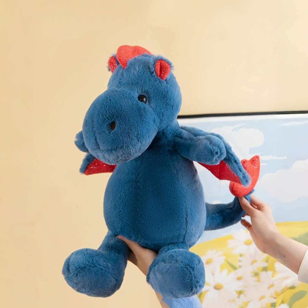 Blue stuffed dragon online