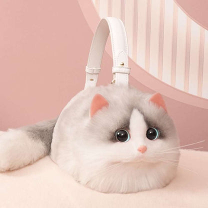 Adorable White Ragdoll Cat Plush Bag