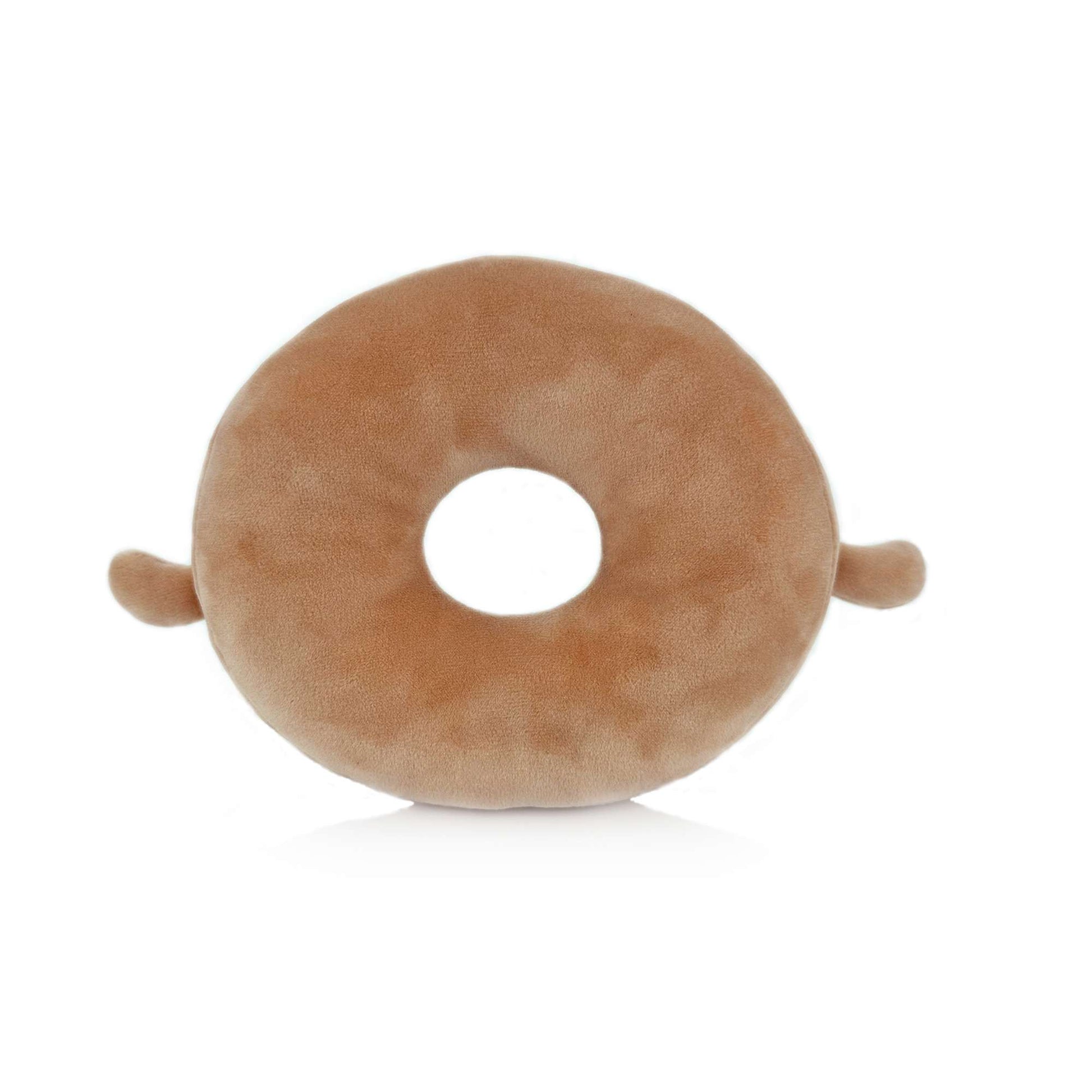 Back view of plush donut toy