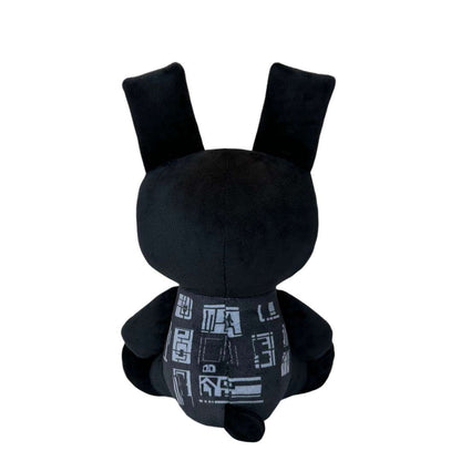 Black Cyberpunk Robotic Bunny Stuffed Animal