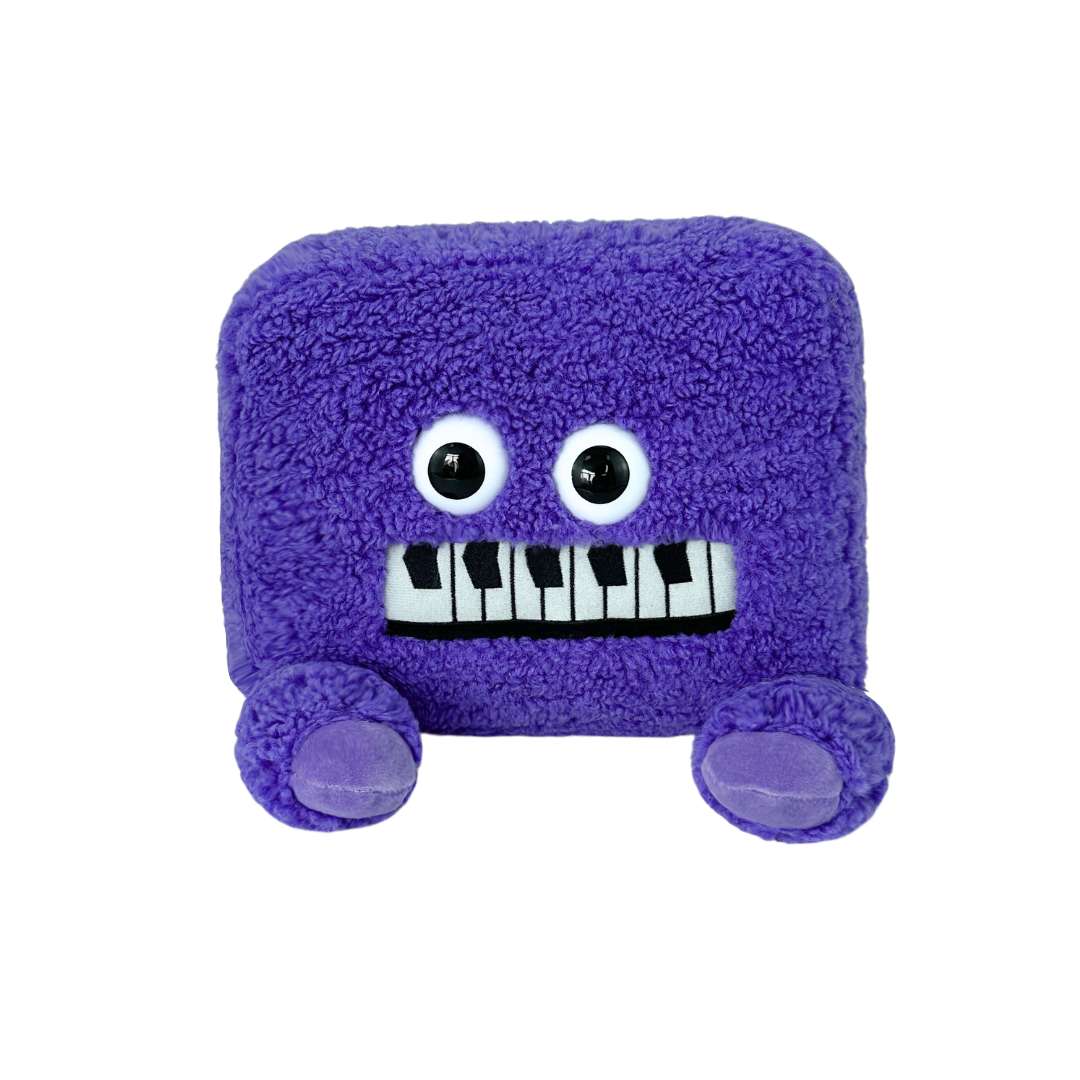 Blue Purple Keyboard Stuffed Toy with Big Eyes