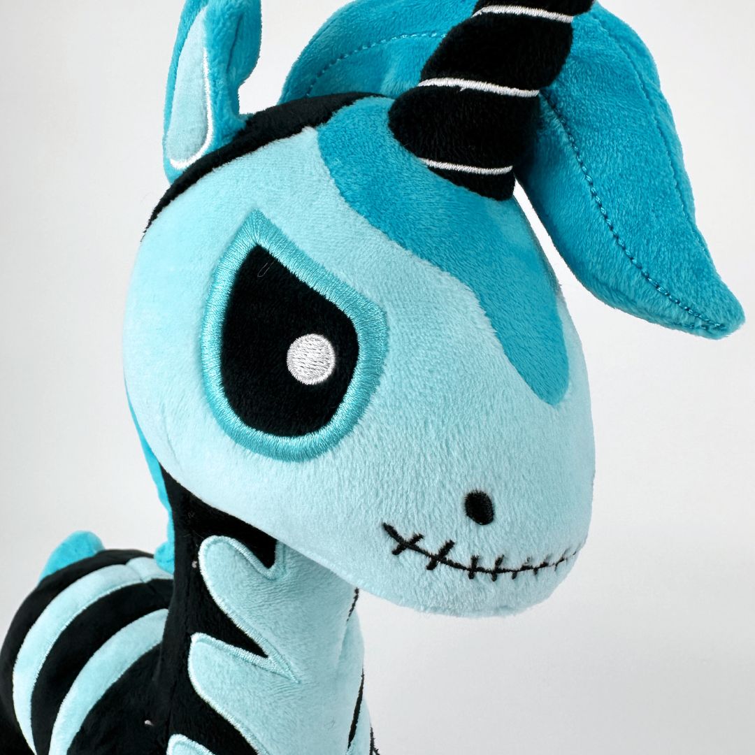 Blue skeleton unicorn