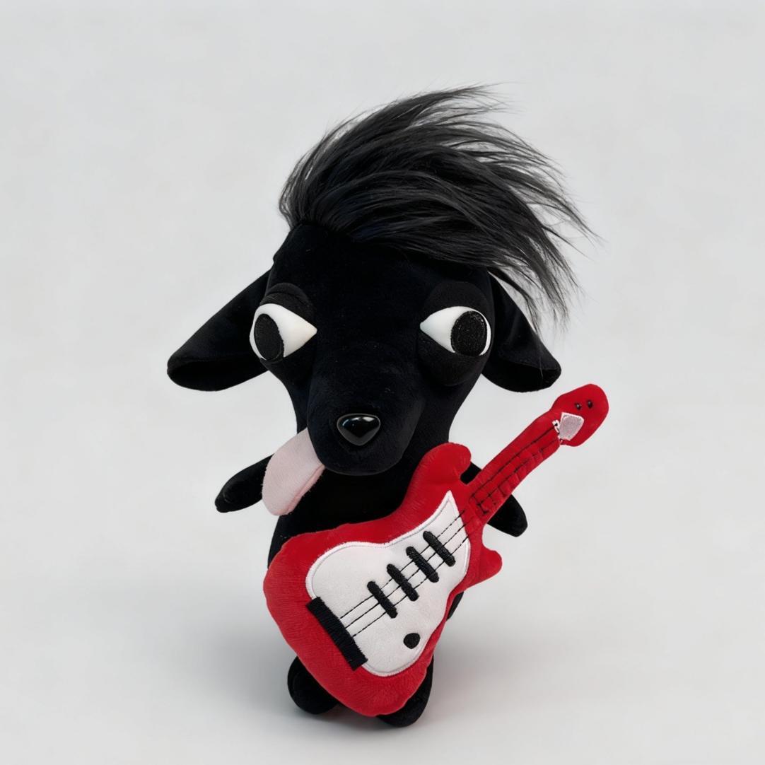 Cute Punk Chihuahua with A Guitar