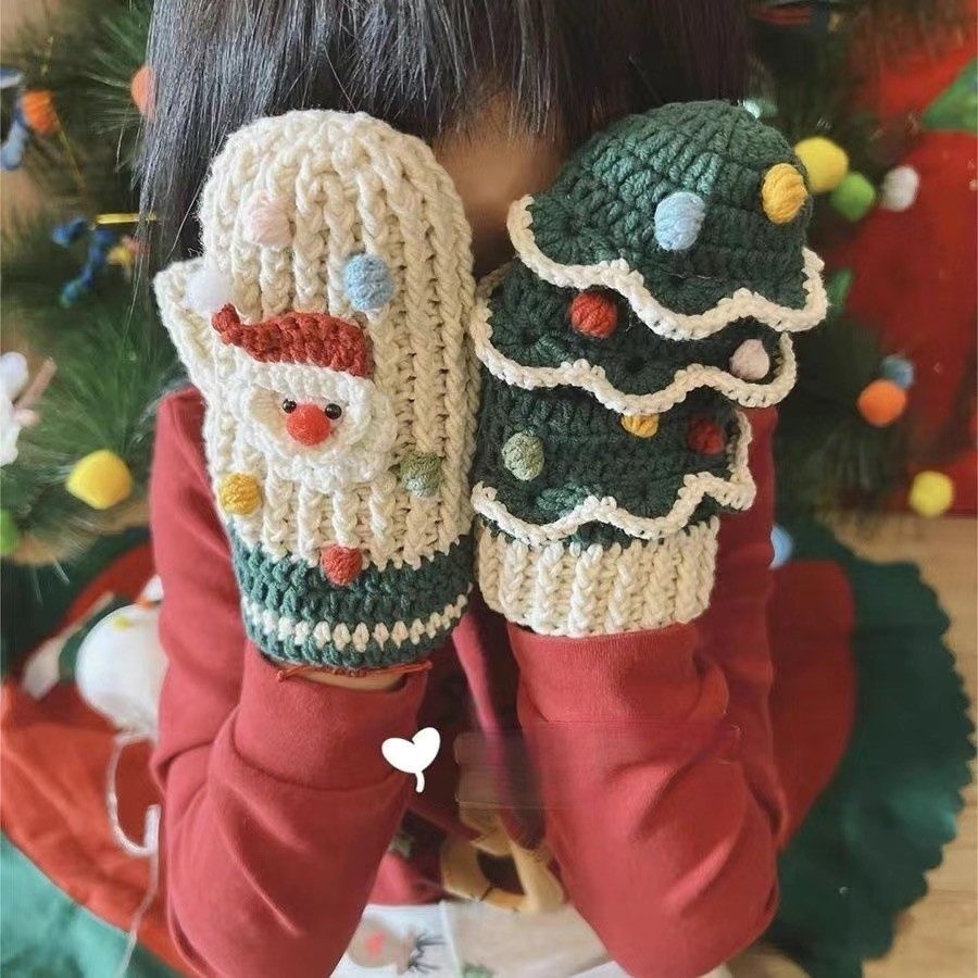 Christmas Gloves Crochet DIY Kit 