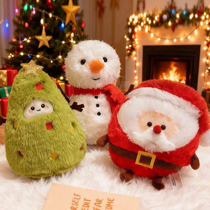 Christmas Mini Round Plush Set