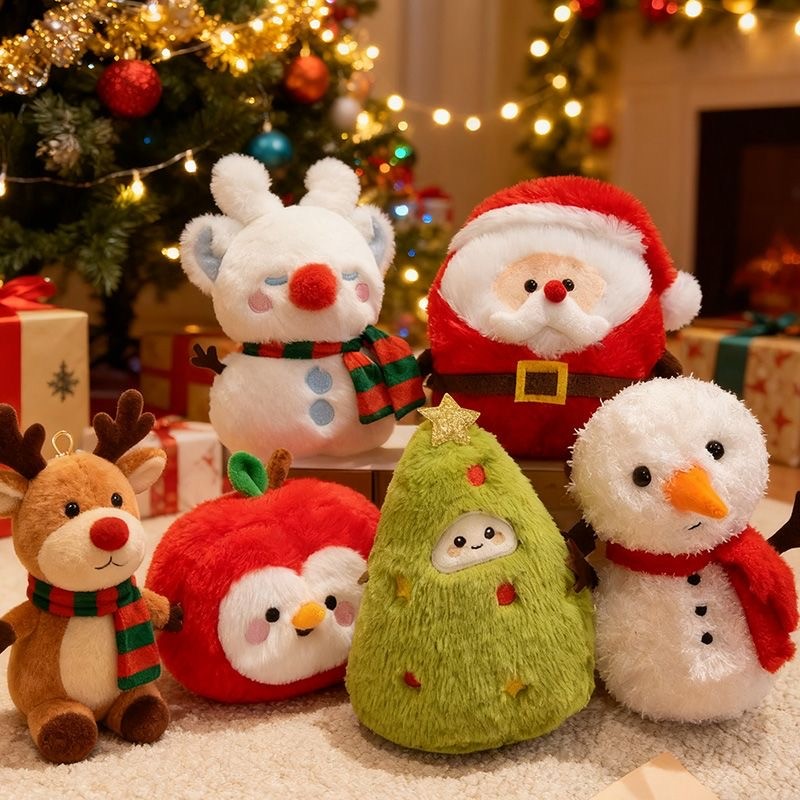 Christmas Mini Round Plush Set