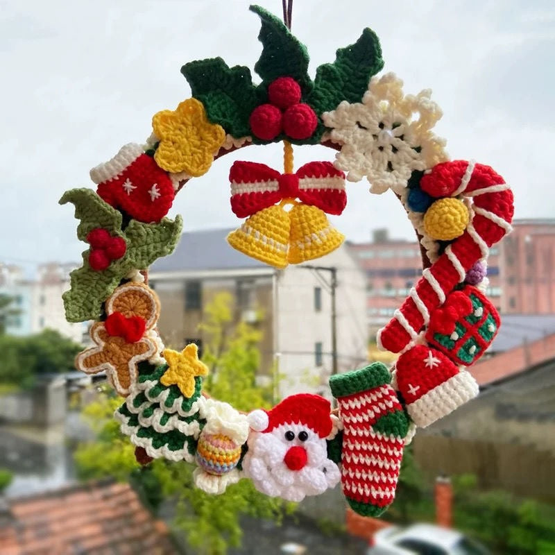 Christmas Wreath Crochet Diy Kit