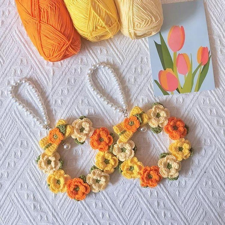 Colorful Wreath Penants Crochet DIY Kit