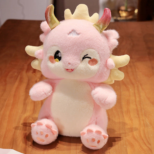 Cute Pink Chinese Baby Dragon Stuffed Animal