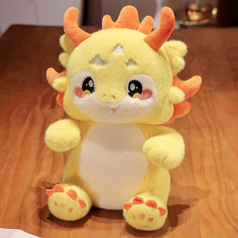 Cute yellow Chinese Baby Dragon Stuffed Animal
