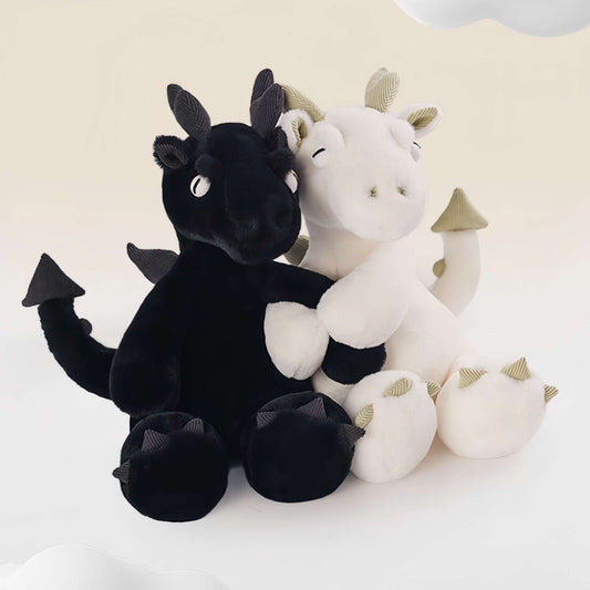 Cute Black White Dragon Stuffed Animal