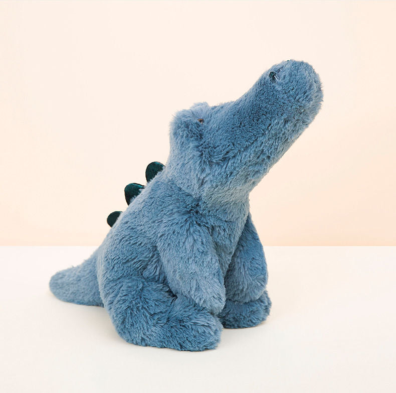 Cute blue stuffed alligator