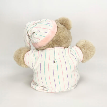Cute Beige Vintage Bear Stuffed Animal，a lovely toy,  rear view