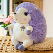 Cute Purple Fluffy Hedgehog Plush