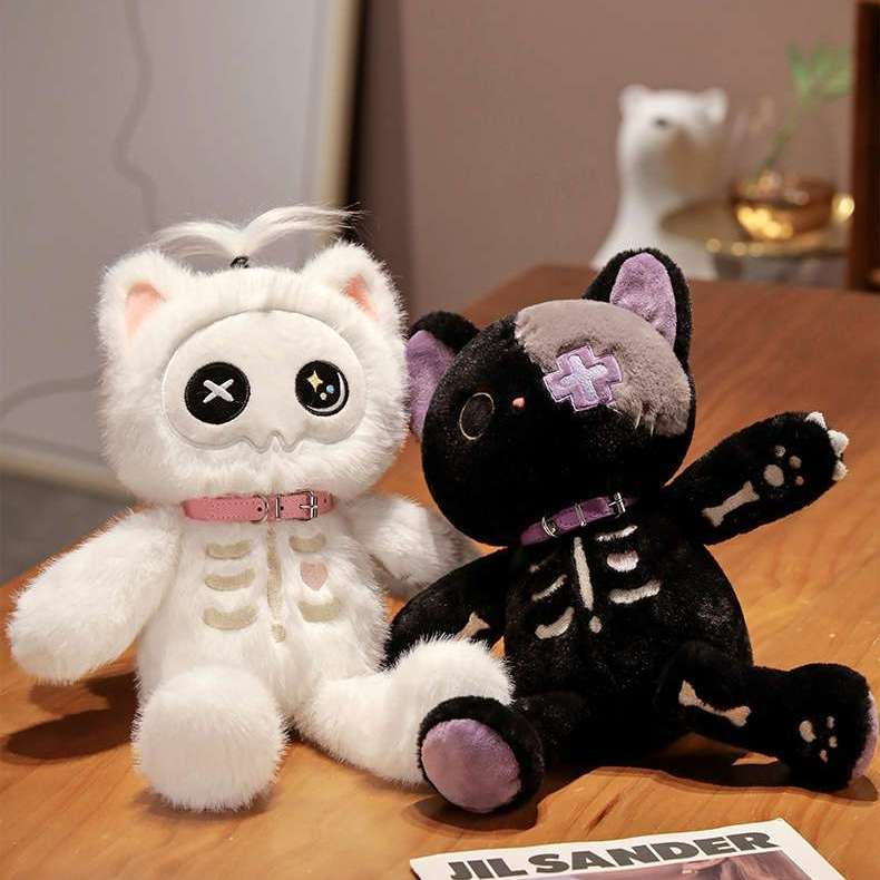 Peluche Squelette Halloween 30 Cm - Jouet Doux, Kawaii, Décoration Maison - Cadeau Enfant Anniversaire