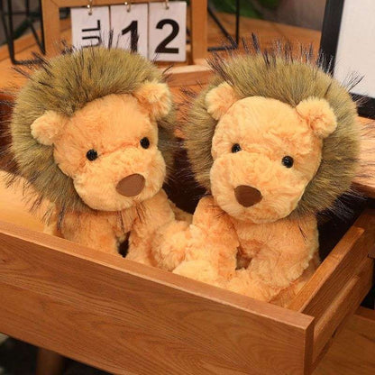 Cute Gold Cartoon Lion Stuffed Animal 