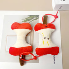 Cute Happy Red Apple Keychain