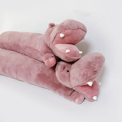 Cute Pink Hippo Giant Long Pillow 