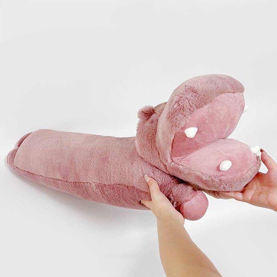 Cute Pink Hippo Giant Long Pillow 