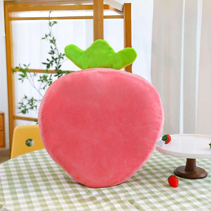 Cute Pink Strawberry Pillow Plush