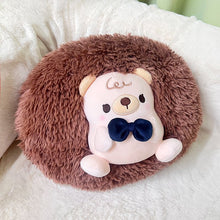 Cute Plush Hedgehog With Black Bow