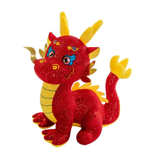 Cute Red Chinese Dragon Stuffed Animal