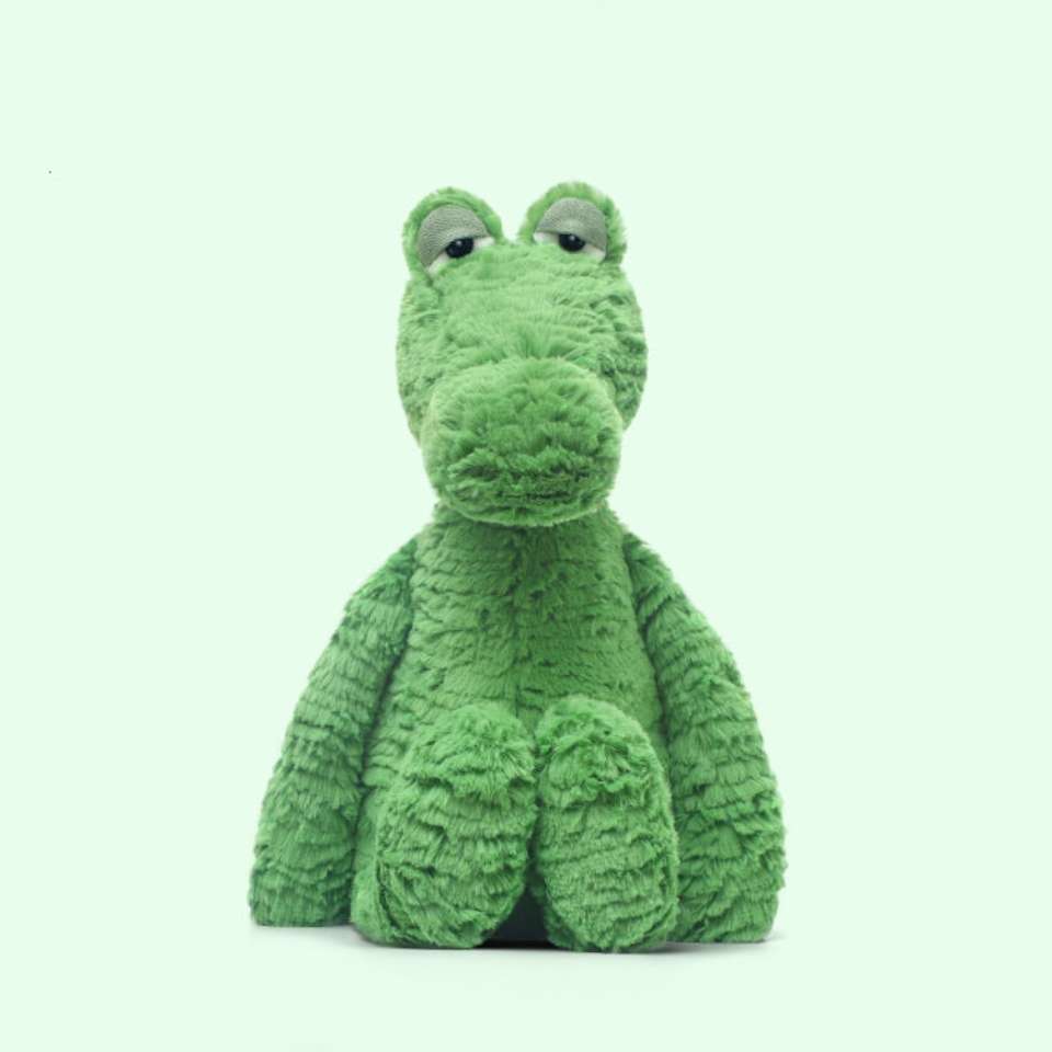 Cute Sleepy Green Crocodile Plush