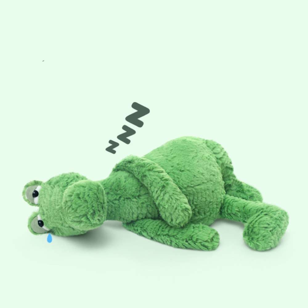 Cute Sleepy Green Crocodile Plush