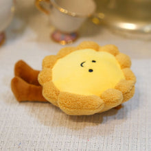 Cute Smiling Egg Tart Plush Keychain