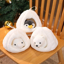 Cute  Stuffed Animals Living In A White Tent
