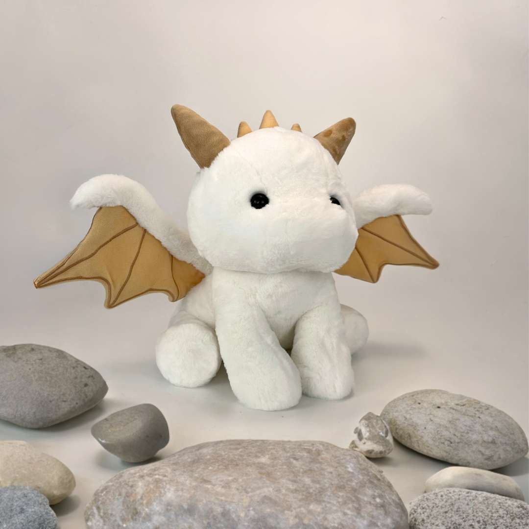 Cute White Baby Dragon Stuffed Animal