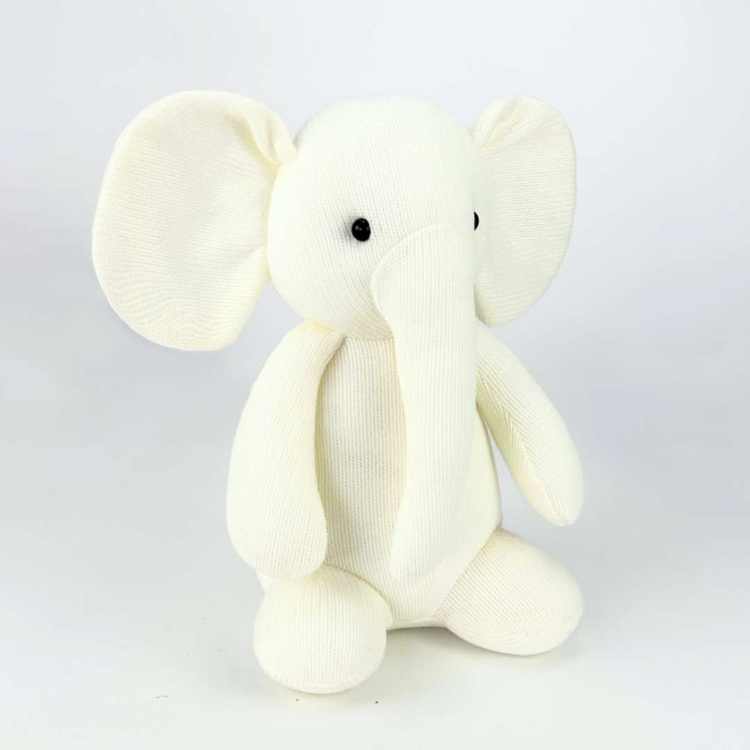 Stuffed white shop elephant