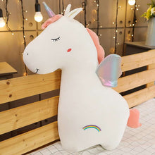 Cute White Pink Unicorn Pillow
