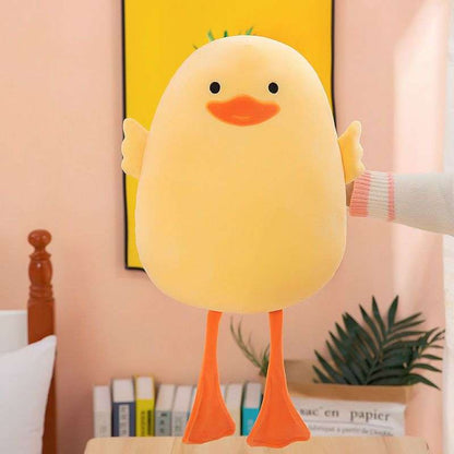 Cute Yellow Cartoon Duck Stuffed Animal