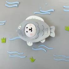 Cute Fish-Shaped Bear Plush Keychain