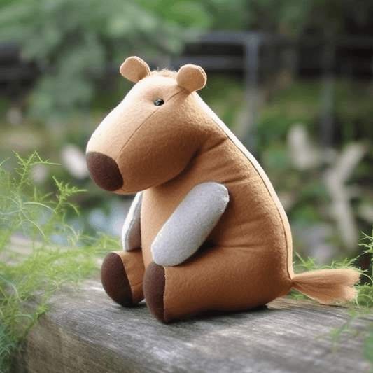 Cute lovely chubby cuddly brown capybara stuffed animal PlushThis