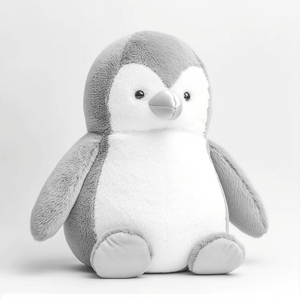 Grey penguin cute lovely cuddly gift for kids stuffed animal PlushThis