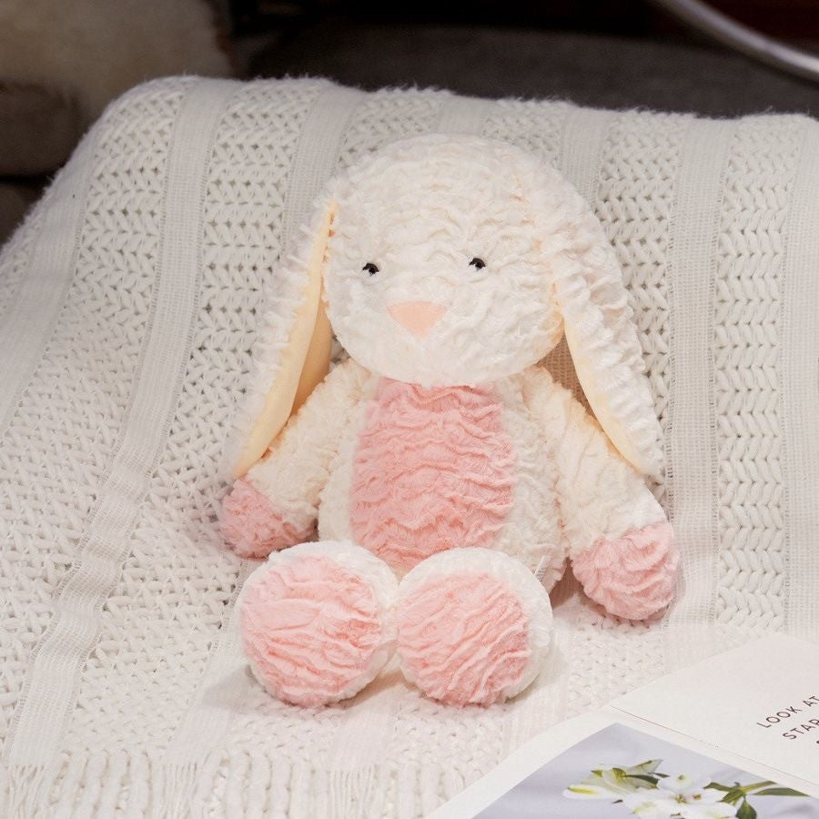 Cute Pink and White Bunny Plush Toy