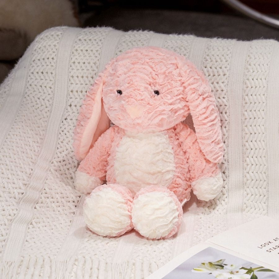 Cute Pink and White Bunny Plush Toy