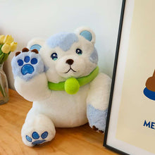 Cute Giant Blue White Soulful Polar Bear Stuffed Animal