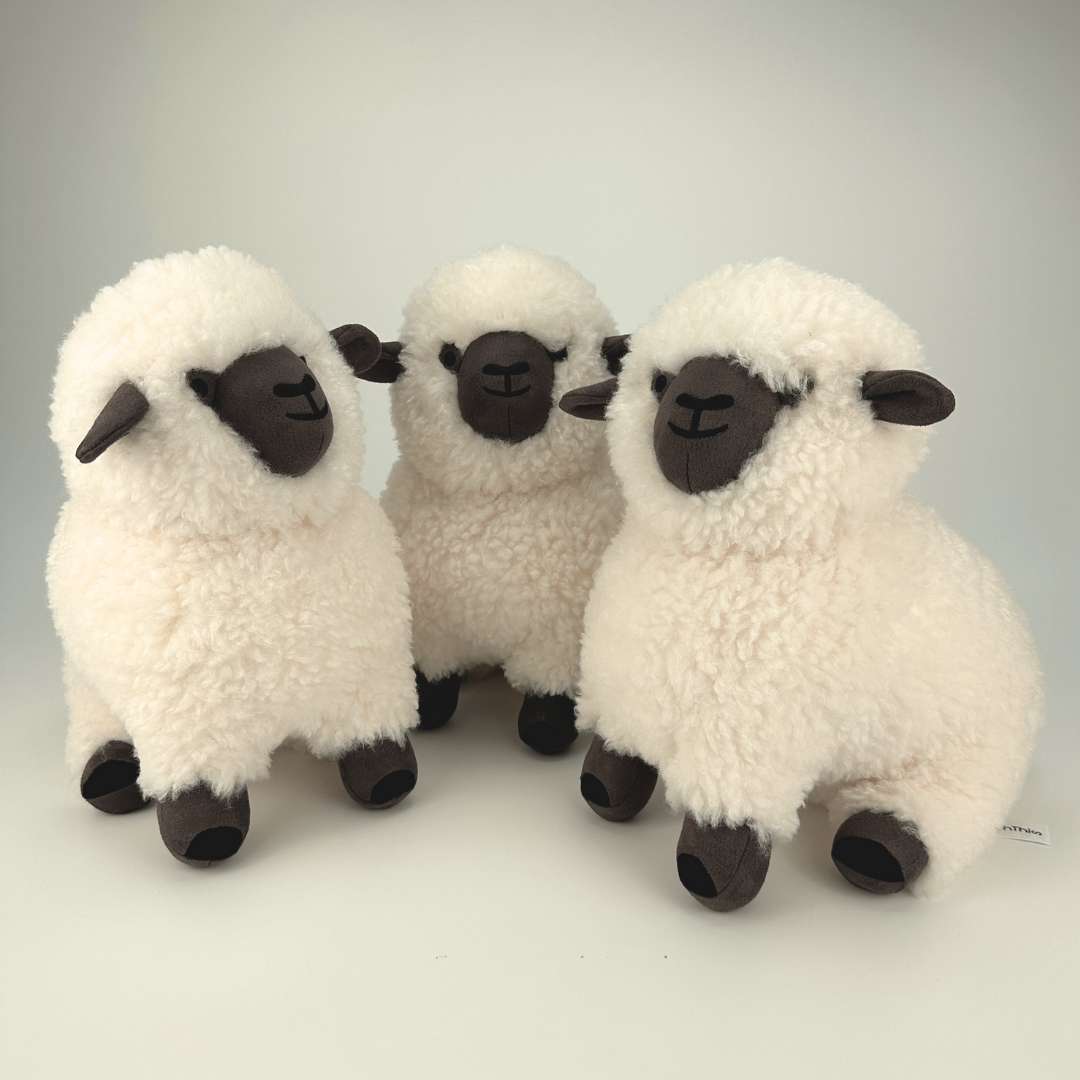 three sheep plush toy