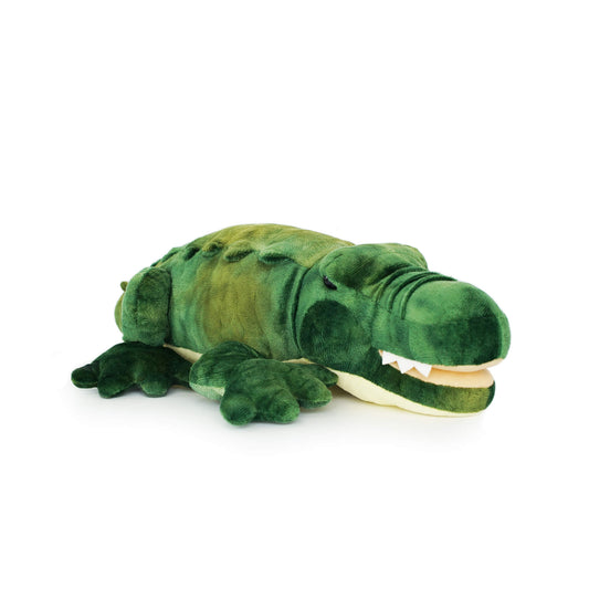 Dark green crocodile stuffed animal PlushThis