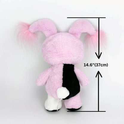 Emo Kawaii Black And Pink Bunny Plush
