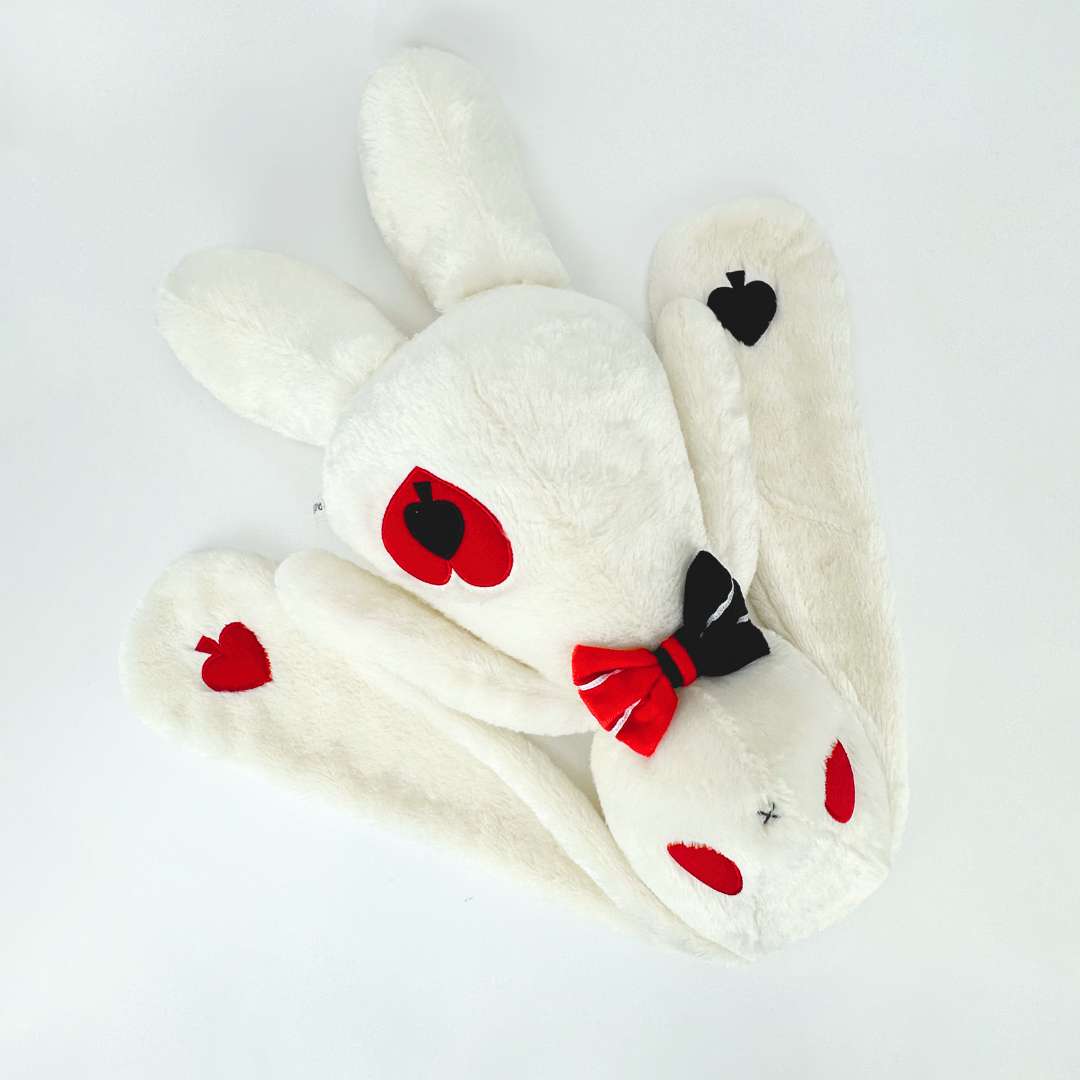 Emo White Rabbit Stuffed Animal